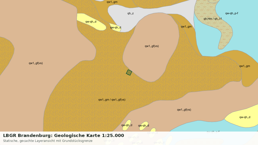 Statische Kartenansicht: LBGR Brandenburg: Geologische Karte 1:25.000