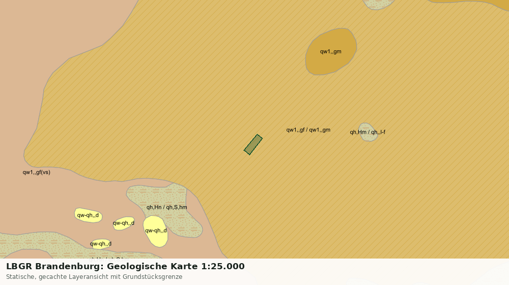Statische Kartenansicht: LBGR Brandenburg: Geologische Karte 1:25.000