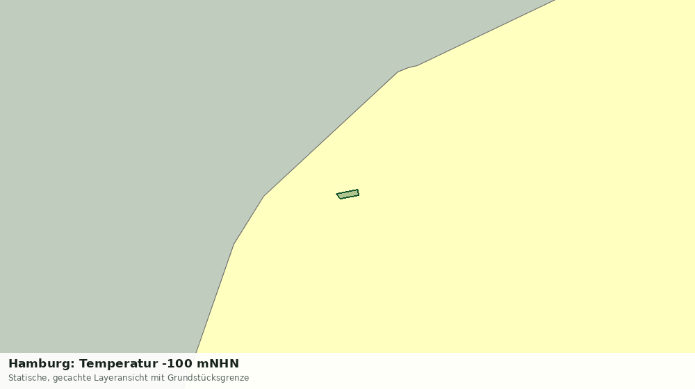 Statische Kartenansicht: Hamburg: Temperatur -100 mNHN