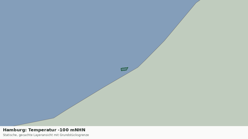 Statische Kartenansicht: Hamburg: Temperatur -100 mNHN
