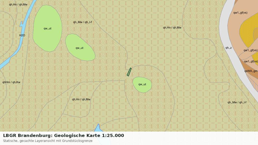 Statische Kartenansicht: LBGR Brandenburg: Geologische Karte 1:25.000