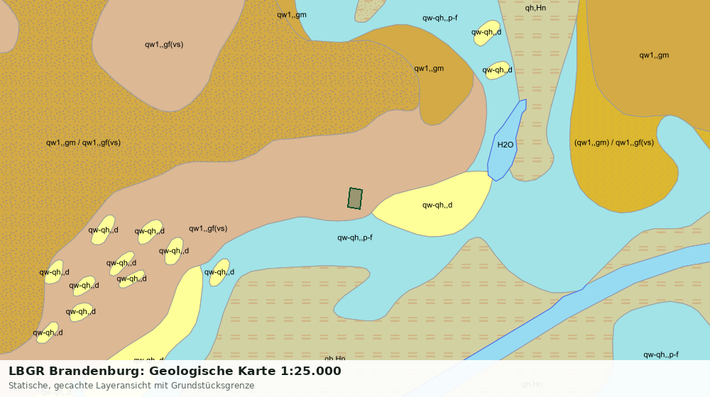 Statische Kartenansicht: LBGR Brandenburg: Geologische Karte 1:25.000