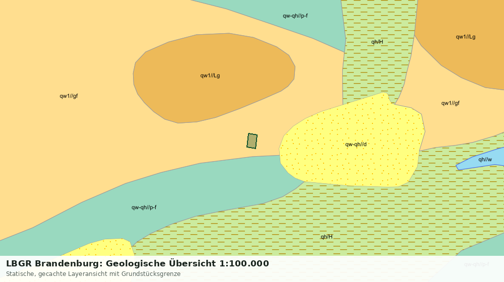 Statische Kartenansicht: LBGR Brandenburg: Geologische Übersicht 1:100.000