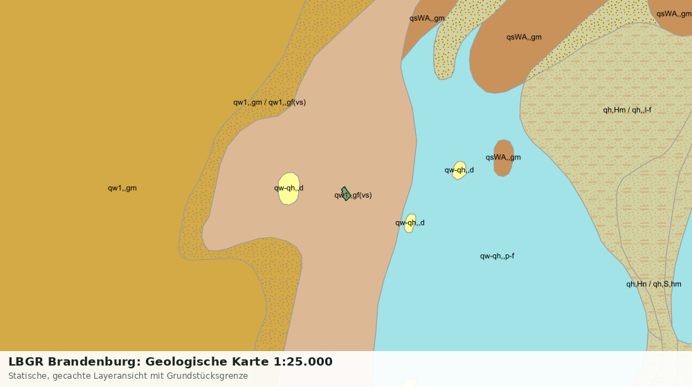 Statische Kartenansicht: LBGR Brandenburg: Geologische Karte 1:25.000