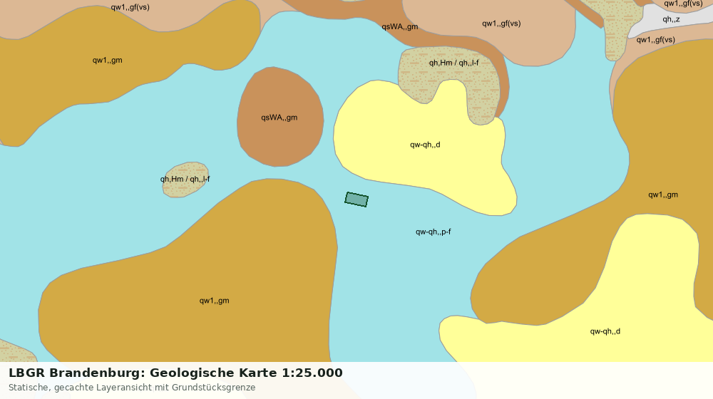 Statische Kartenansicht: LBGR Brandenburg: Geologische Karte 1:25.000