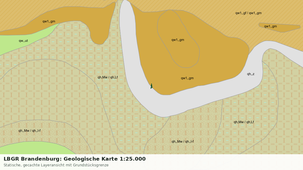 Statische Kartenansicht: LBGR Brandenburg: Geologische Karte 1:25.000