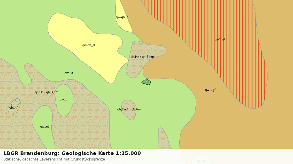 Statische Kartenansicht: LBGR Brandenburg: Geologische Karte 1:25.000