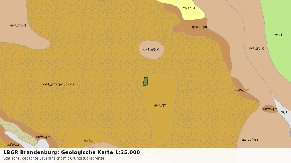 Statische Kartenansicht: LBGR Brandenburg: Geologische Karte 1:25.000