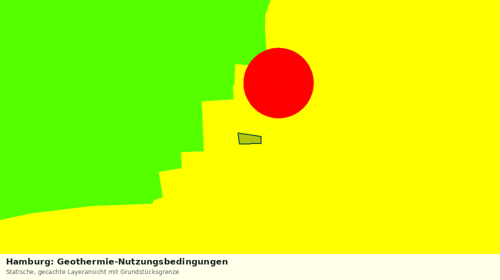 Statische Kartenansicht: Hamburg: Geothermie-Nutzungsbedingungen