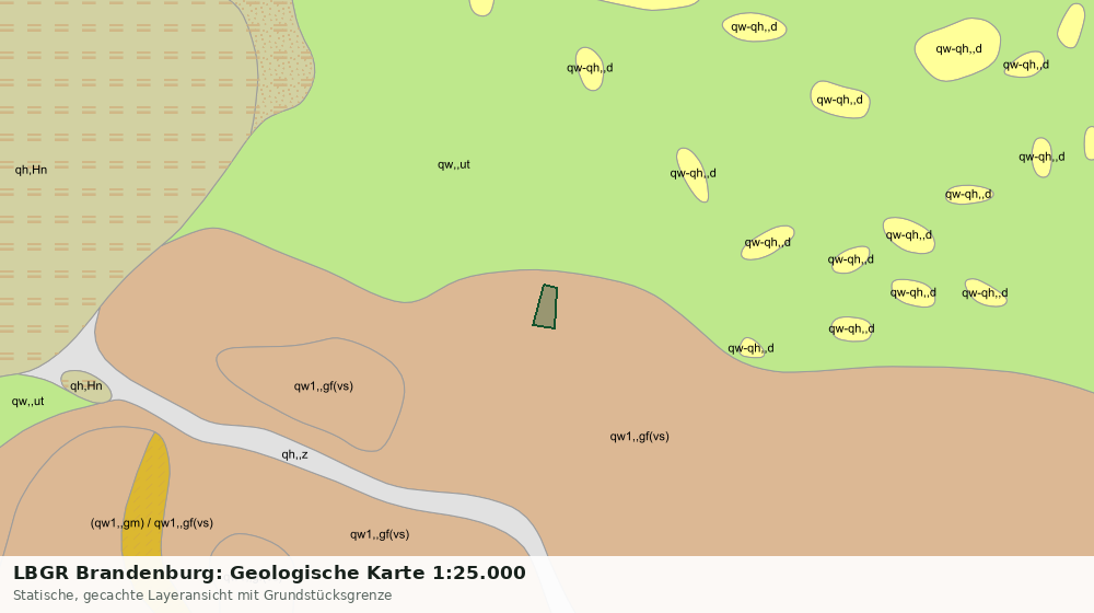 Statische Kartenansicht: LBGR Brandenburg: Geologische Karte 1:25.000
