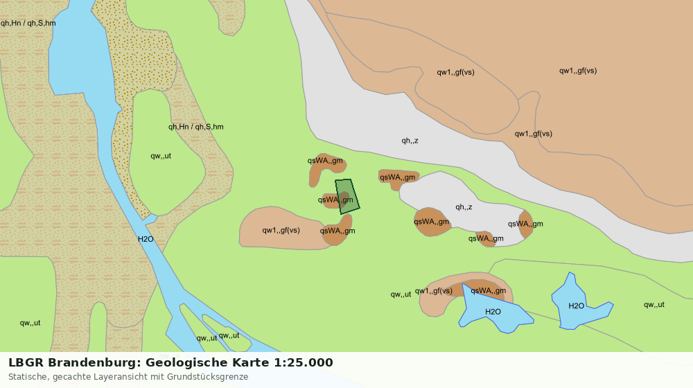 Statische Kartenansicht: LBGR Brandenburg: Geologische Karte 1:25.000