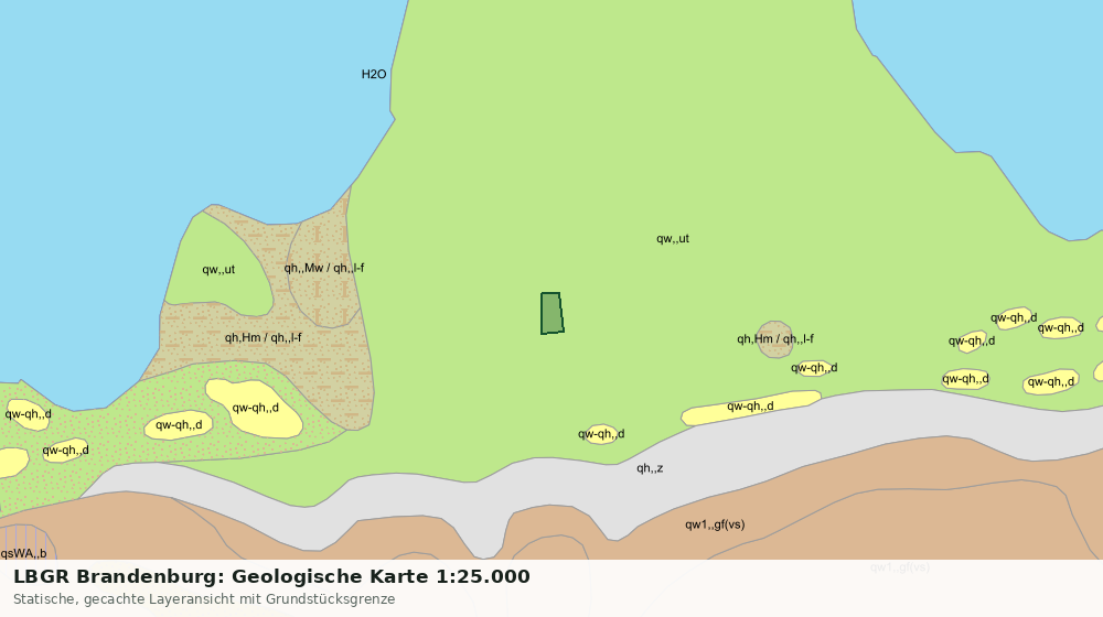 Statische Kartenansicht: LBGR Brandenburg: Geologische Karte 1:25.000