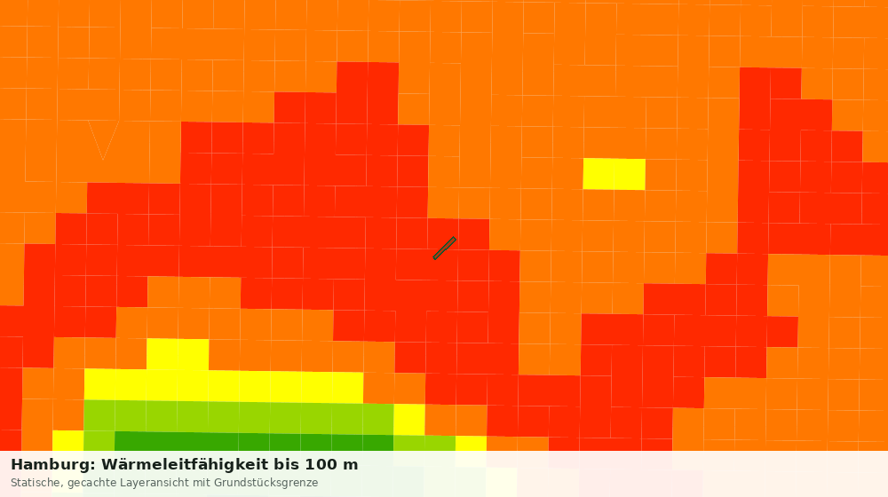 Statische Kartenansicht: Hamburg: Wärmeleitfähigkeit bis 100 m