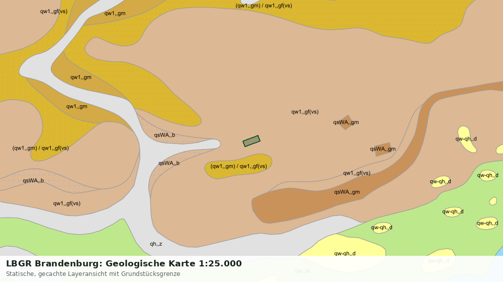 Statische Kartenansicht: LBGR Brandenburg: Geologische Karte 1:25.000