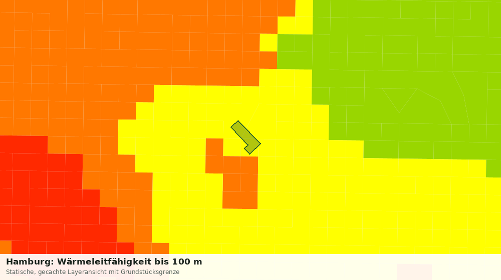 Statische Kartenansicht: Hamburg: Wärmeleitfähigkeit bis 100 m