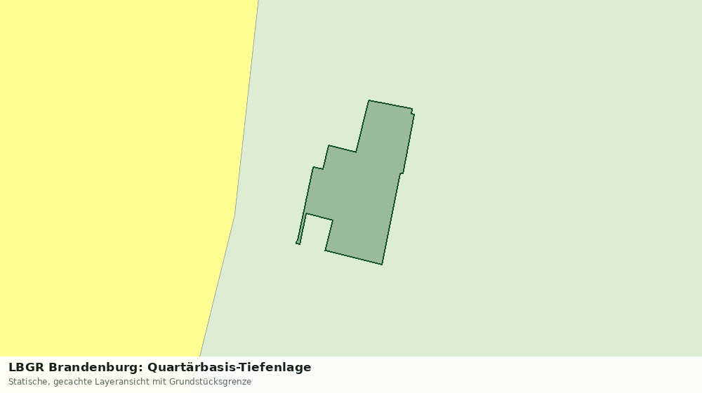 Statische Kartenansicht: LBGR Brandenburg: Quartärbasis-Tiefenlage