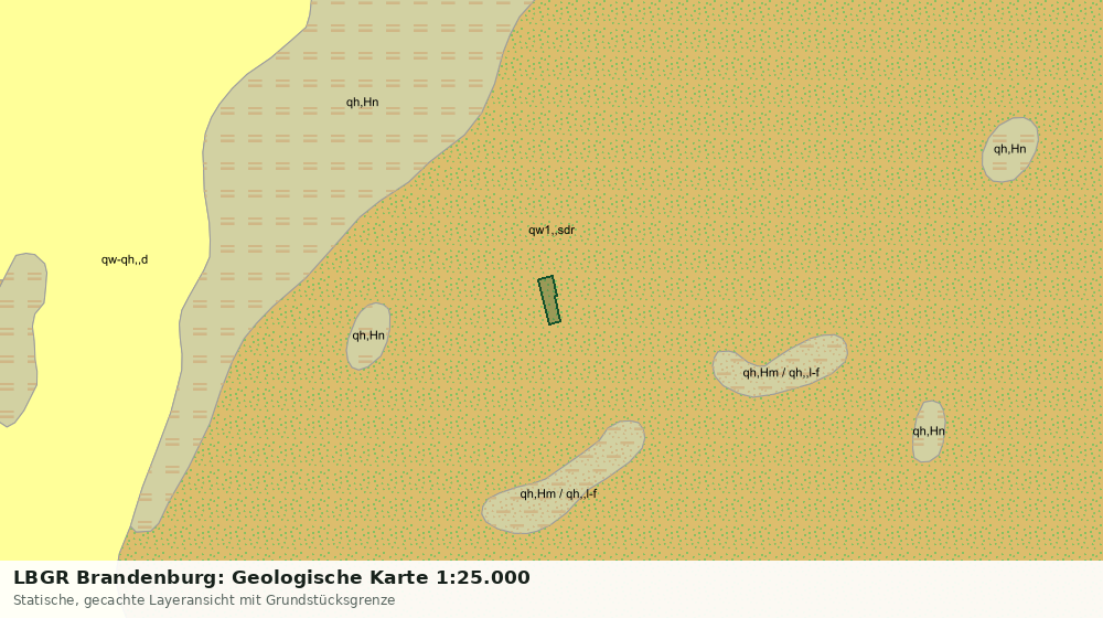 Statische Kartenansicht: LBGR Brandenburg: Geologische Karte 1:25.000
