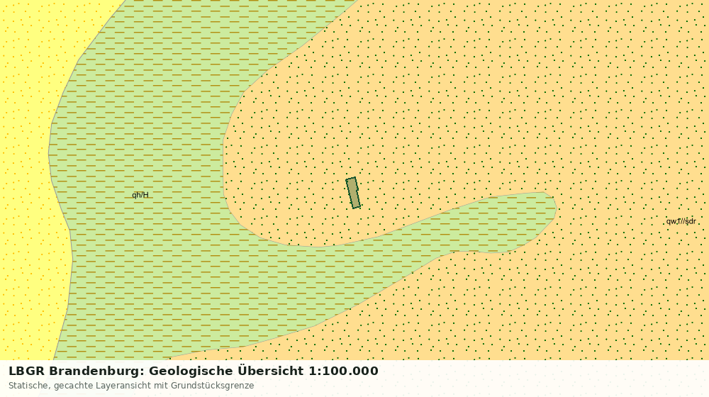 Statische Kartenansicht: LBGR Brandenburg: Geologische Übersicht 1:100.000