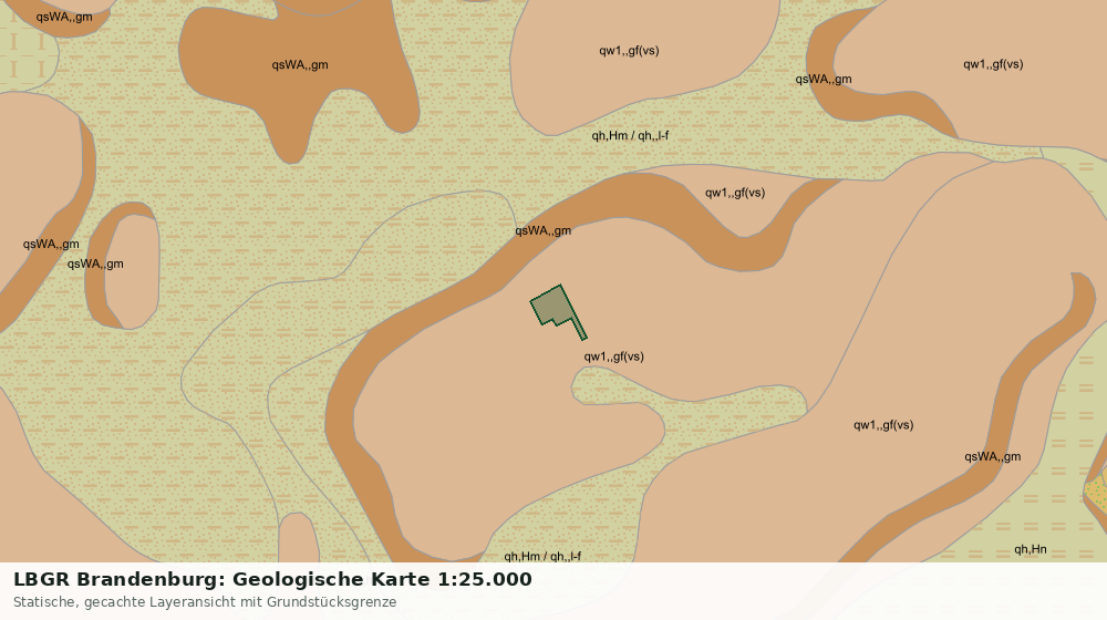 Statische Kartenansicht: LBGR Brandenburg: Geologische Karte 1:25.000