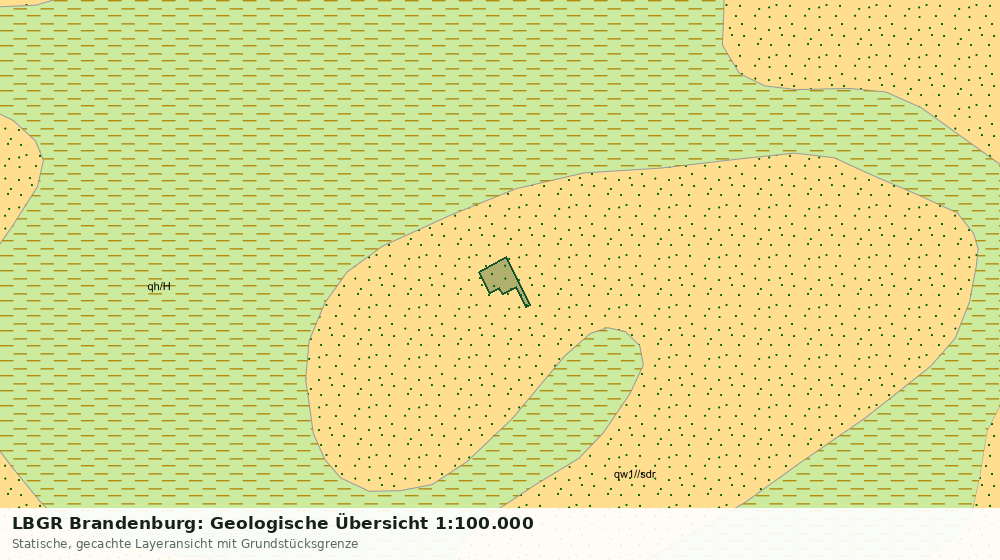 Statische Kartenansicht: LBGR Brandenburg: Geologische Übersicht 1:100.000