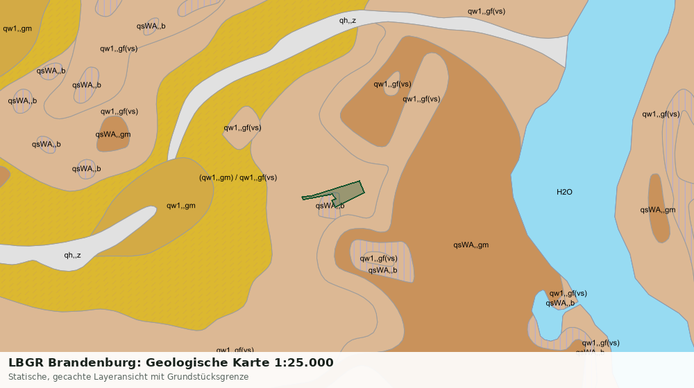 Statische Kartenansicht: LBGR Brandenburg: Geologische Karte 1:25.000