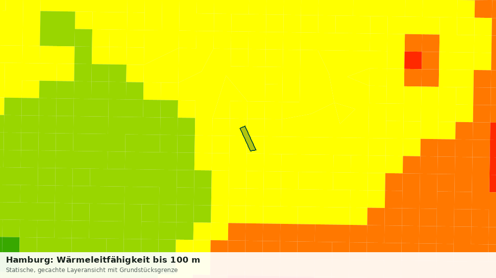 Statische Kartenansicht: Hamburg: Wärmeleitfähigkeit bis 100 m