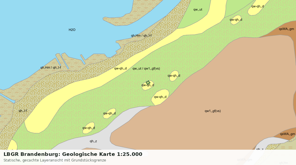 Statische Kartenansicht: LBGR Brandenburg: Geologische Karte 1:25.000