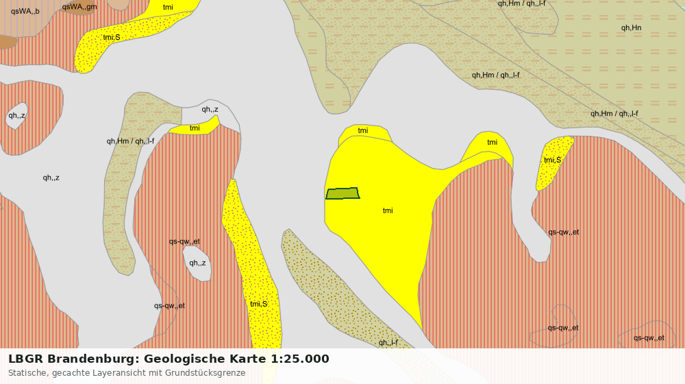 Statische Kartenansicht: LBGR Brandenburg: Geologische Karte 1:25.000