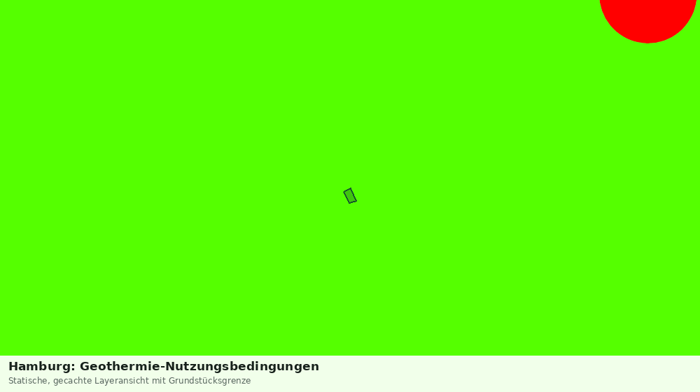 Statische Kartenansicht: Hamburg: Geothermie-Nutzungsbedingungen