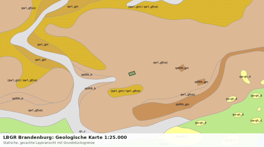 Statische Kartenansicht: LBGR Brandenburg: Geologische Karte 1:25.000