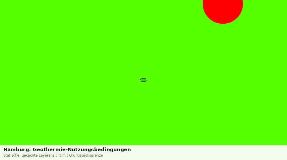 Statische Kartenansicht: Hamburg: Geothermie-Nutzungsbedingungen