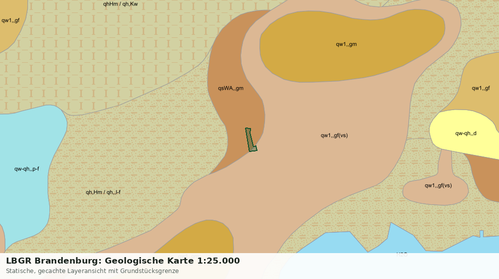 Statische Kartenansicht: LBGR Brandenburg: Geologische Karte 1:25.000