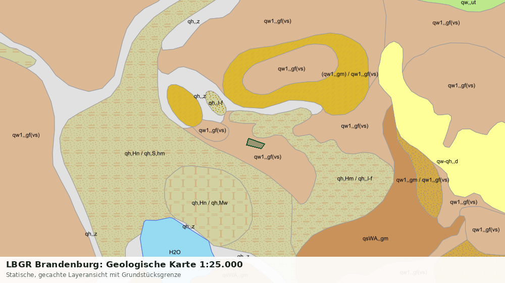 Statische Kartenansicht: LBGR Brandenburg: Geologische Karte 1:25.000