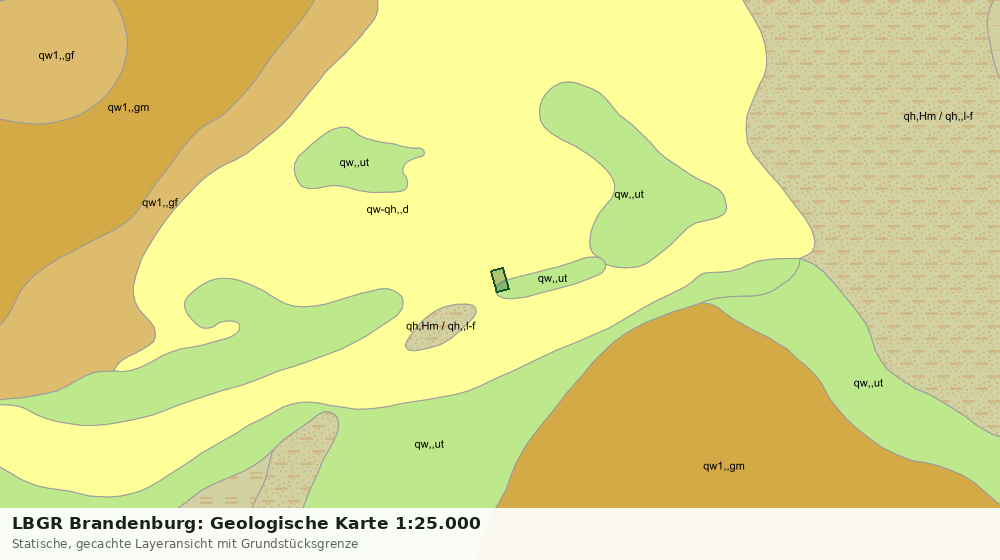 Statische Kartenansicht: LBGR Brandenburg: Geologische Karte 1:25.000
