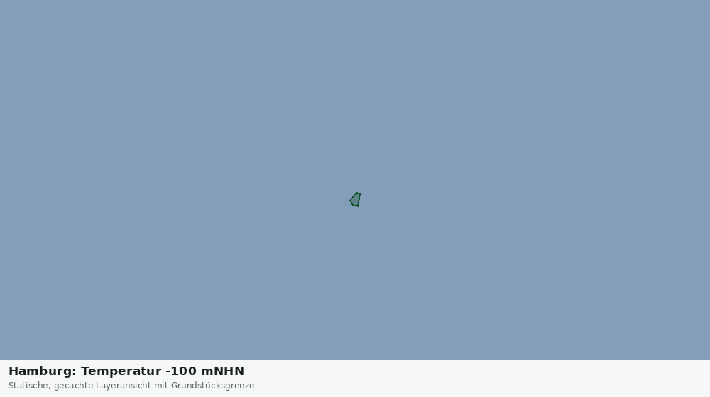 Statische Kartenansicht: Hamburg: Temperatur -100 mNHN
