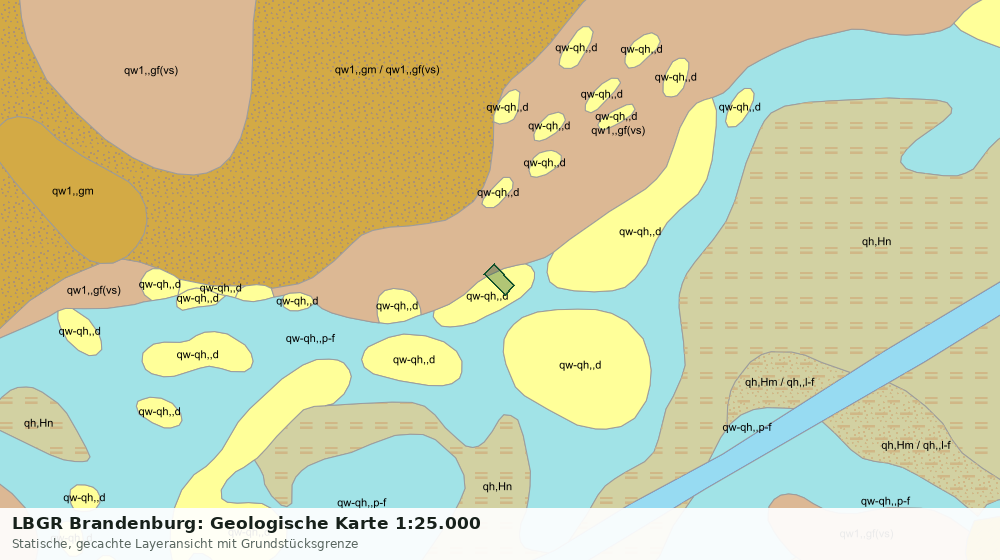 Statische Kartenansicht: LBGR Brandenburg: Geologische Karte 1:25.000
