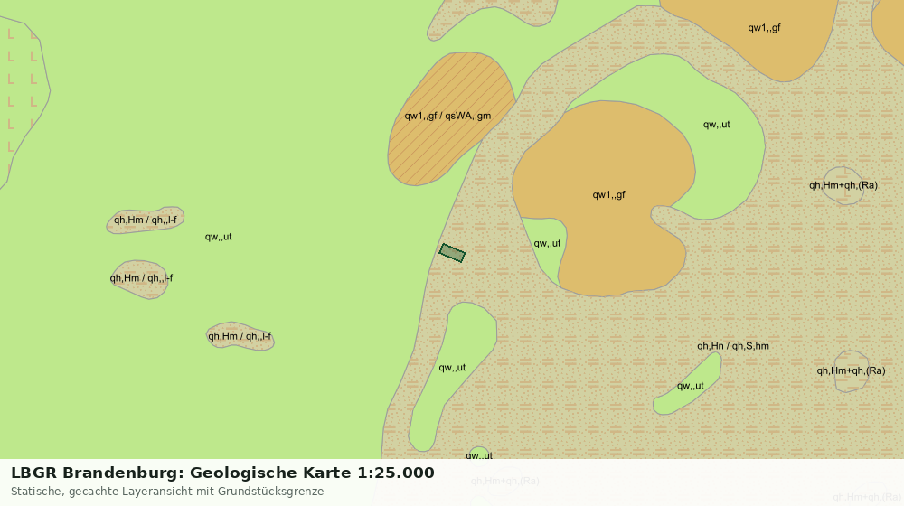 Statische Kartenansicht: LBGR Brandenburg: Geologische Karte 1:25.000