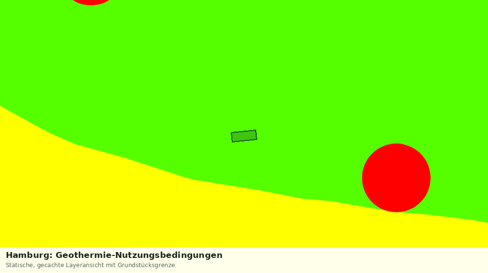 Statische Kartenansicht: Hamburg: Geothermie-Nutzungsbedingungen