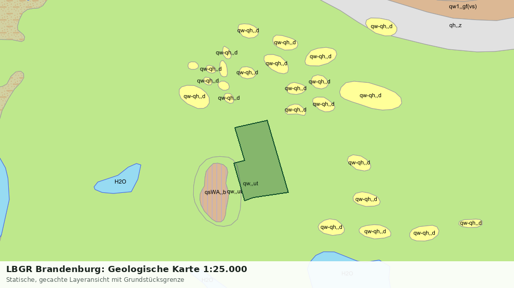 Statische Kartenansicht: LBGR Brandenburg: Geologische Karte 1:25.000