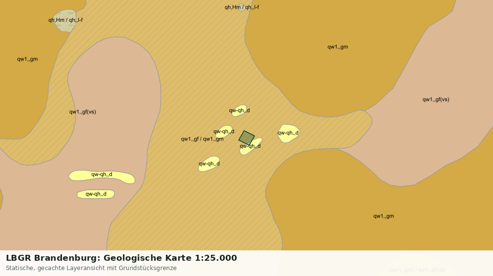 Statische Kartenansicht: LBGR Brandenburg: Geologische Karte 1:25.000