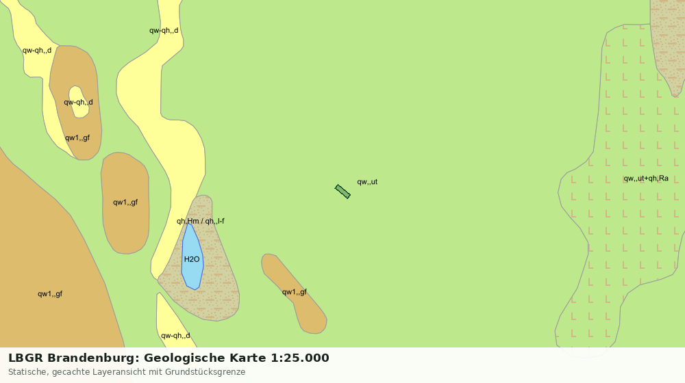 Statische Kartenansicht: LBGR Brandenburg: Geologische Karte 1:25.000