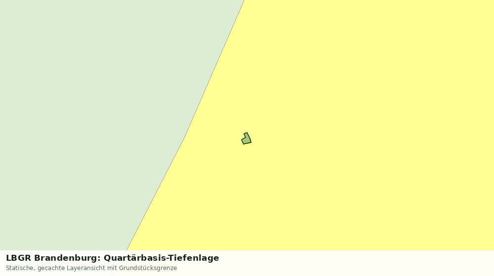 Statische Kartenansicht: LBGR Brandenburg: Quartärbasis-Tiefenlage