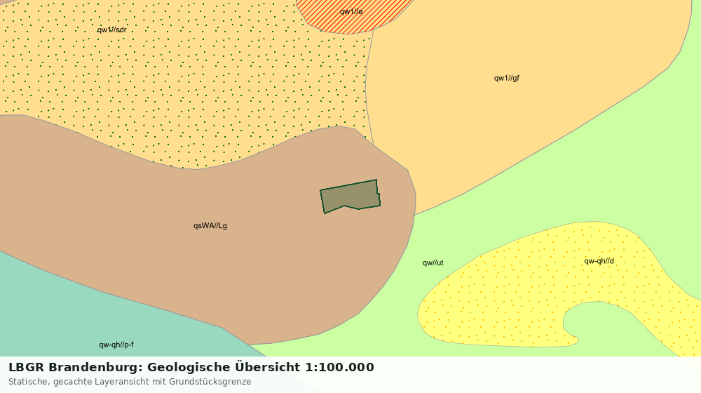 Statische Kartenansicht: LBGR Brandenburg: Geologische Übersicht 1:100.000