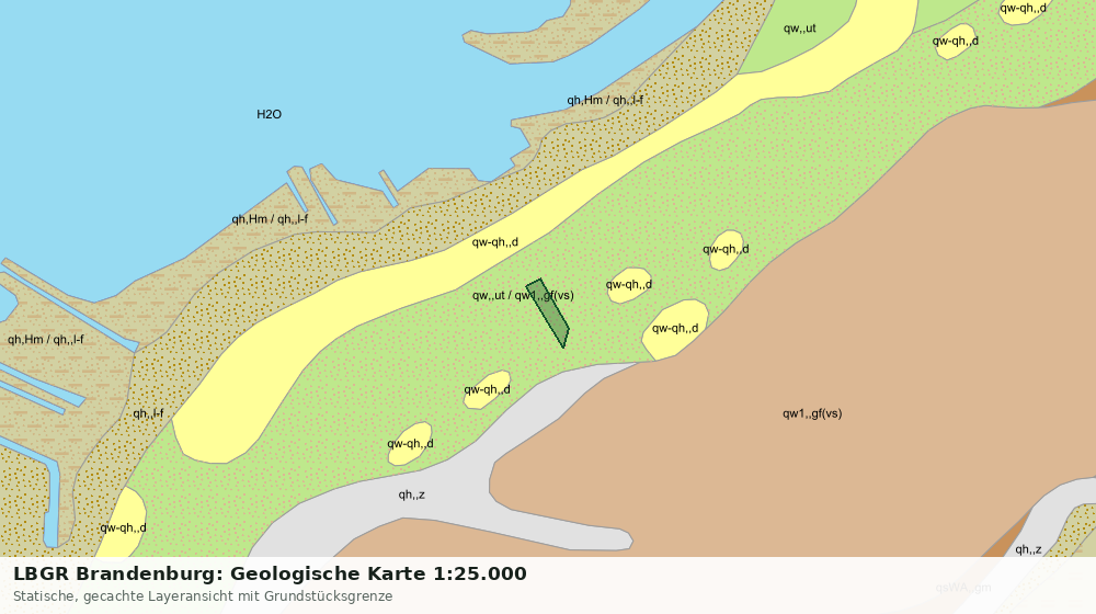 Statische Kartenansicht: LBGR Brandenburg: Geologische Karte 1:25.000