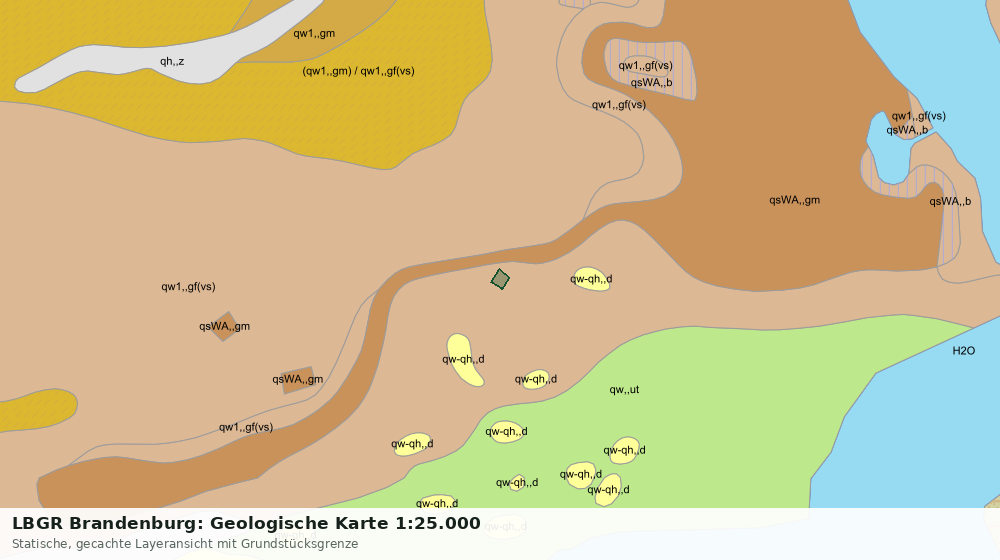 Statische Kartenansicht: LBGR Brandenburg: Geologische Karte 1:25.000