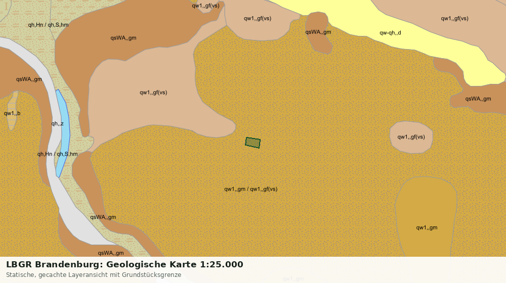 Statische Kartenansicht: LBGR Brandenburg: Geologische Karte 1:25.000