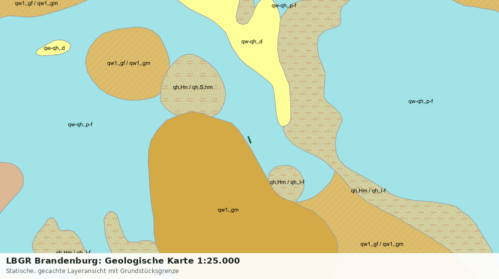 Statische Kartenansicht: LBGR Brandenburg: Geologische Karte 1:25.000