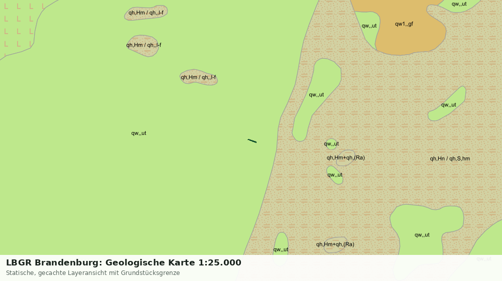 Statische Kartenansicht: LBGR Brandenburg: Geologische Karte 1:25.000