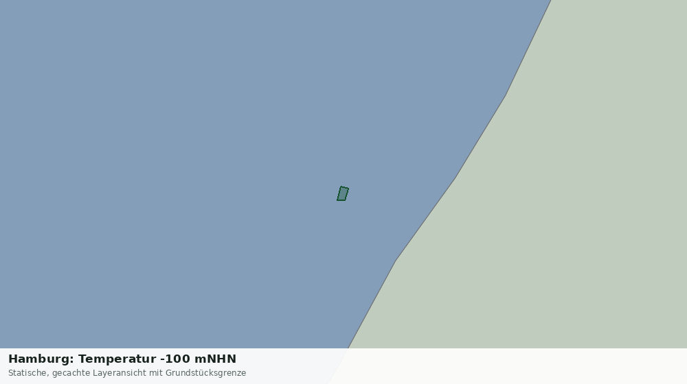 Statische Kartenansicht: Hamburg: Temperatur -100 mNHN