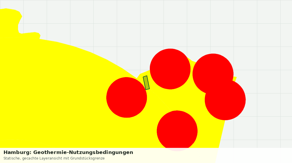 Statische Kartenansicht: Hamburg: Geothermie-Nutzungsbedingungen
